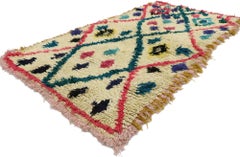 1980's Berber Moroccan Carpet with Modern Boho Tribal Style