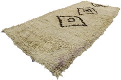 Vintage Berber Moroccan Azilal Rug with Mid-Century Modern Style