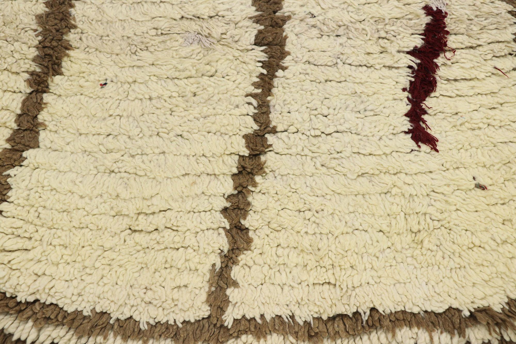 Hand-Knotted 1970’s Berber Moroccan Azilal Carpet with Tribal Style For Sale