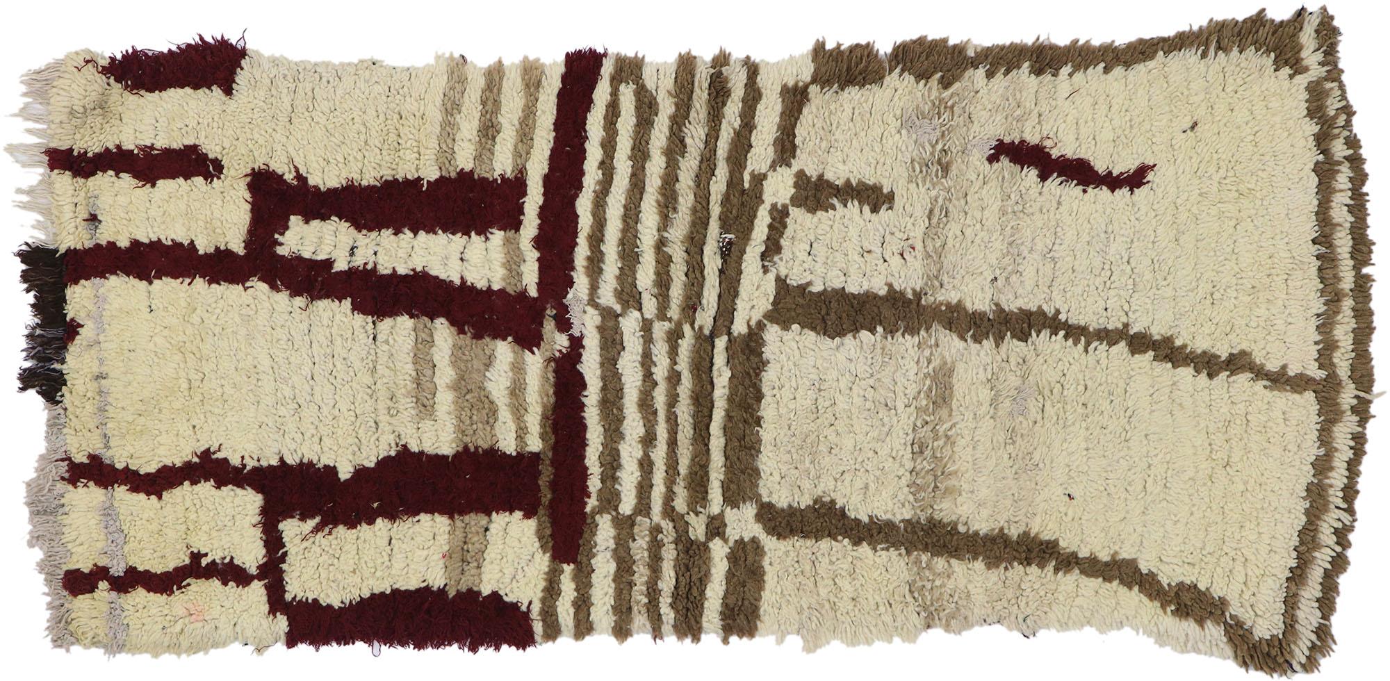 Marokkanischer Vintage-Berber- Azilal-Teppich im Mid-Century Modern-Stil im Angebot 2