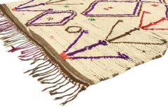 Vintage Berber Moroccan Azilal Rug with Boho Chic Tribal Style