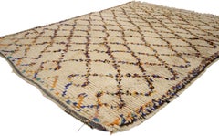 Tappeto berbero marocchino vintage Azilal con stile tribale, tappeto marocchino colorato