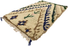 Vintage Berber Moroccan Azilal Rug with Tribal Style