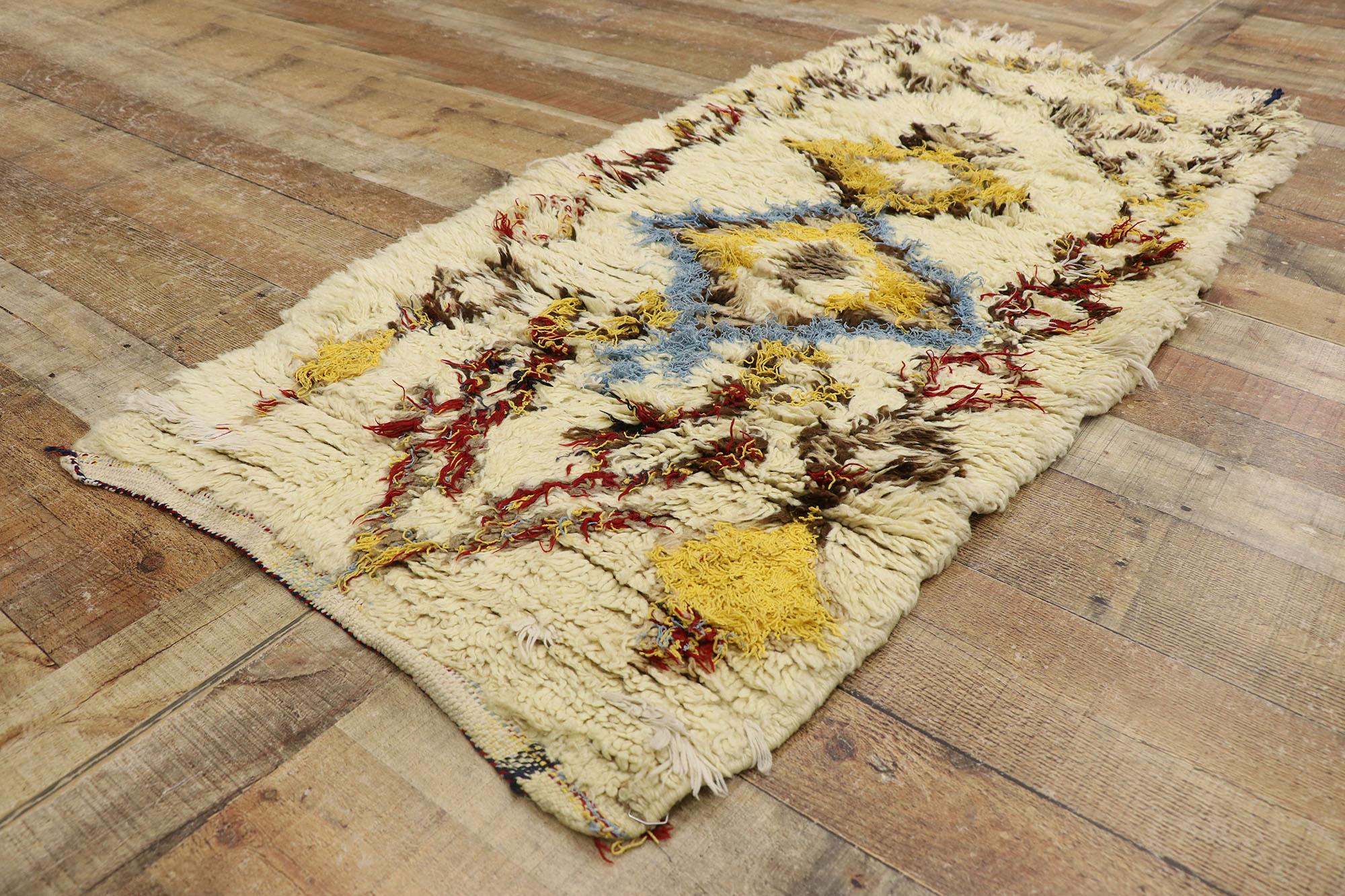 Tapis berbère marocain Azilal vintage de style tribal Bon état - En vente à Dallas, TX