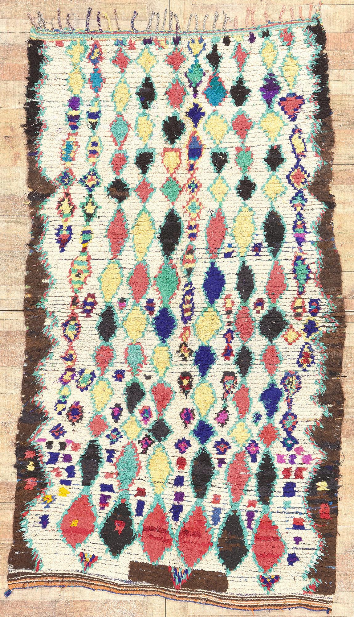 Vintage Boucherouite Moroccan Azilal Rag Rug by Berber Tribes of Morocco For Sale 2