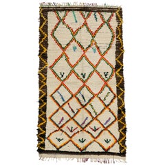 Vintage Berber Moroccan Azilal Rug with Tribal Style