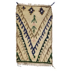 Vintage Berber Moroccan Azilal Rug with Tribal Style