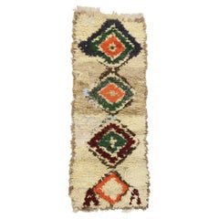 Vintage Berber Moroccan Azilal Rug with Tribal Style