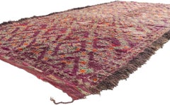 Vintage Berber Moroccan Beni M'Guild Rug with Bohemian Style