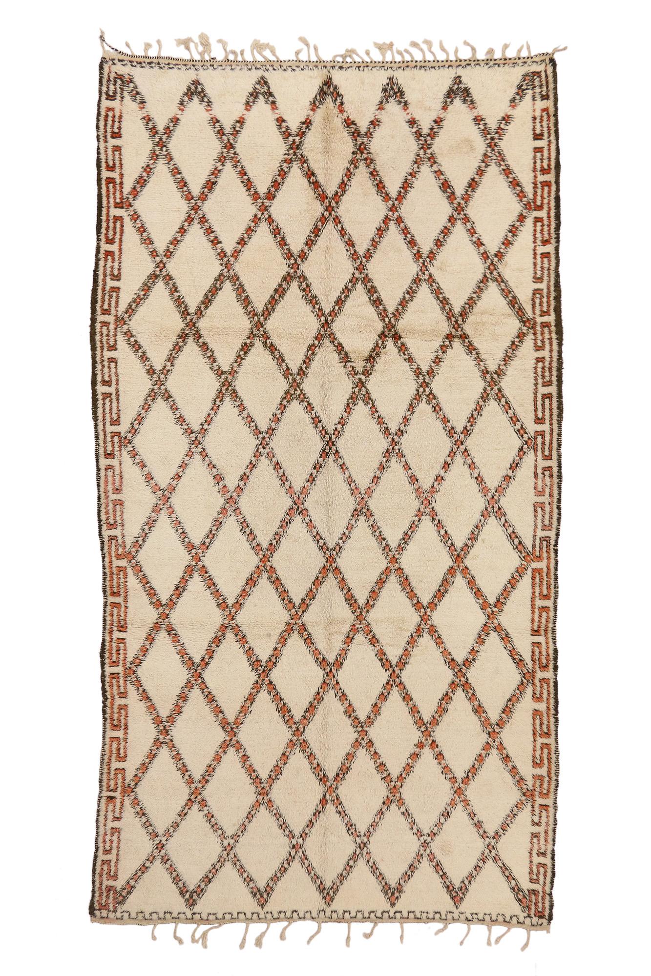 Alfombra Vintage Bereber Marroquí Beni Ourain, 07'01 x 13'01 en venta 1
