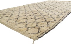 1960's Berber Moroccan Beni Ourain Carpet with Organic Modern Style