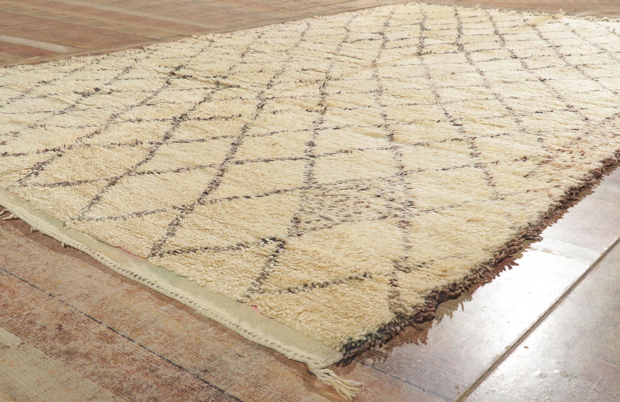 Tapis berbère marocain Beni Ourain vintage Bon état - En vente à Dallas, TX