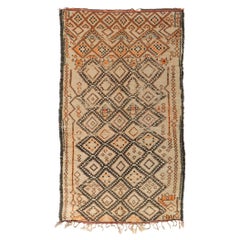 Vintage Moroccan Beni Ourain Rug, Rustic Sensibility Meets Nomadic Charm