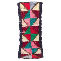 Vintage Berber Moroccan Boucherouite Rag Rug