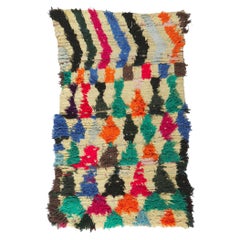 Vintage Berber Moroccan Boucherouite Rag Rug