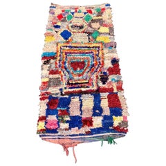 Vintage Berber Moroccan Boucherouite Rug