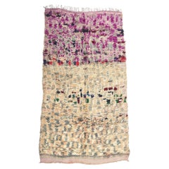 Alfombra Vintage Bereber Boujad Marroquí, la Rapsodia Bohemia se une al Cubismo Acogedor