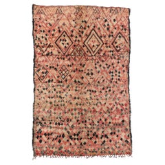 1960's Berber Moroccan Boujad Rug with Bohemian Style