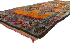 Vintage Berber Moroccan Boujad Rug with Tribal Bohemian Style
