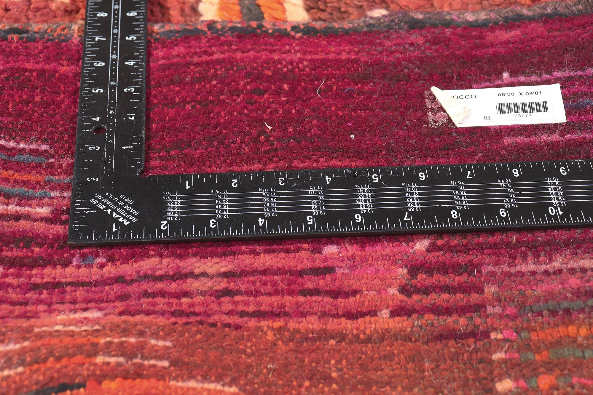 Tappeto marocchino vintage Boujad, l'incanto tribale incontra il boho Jungalow In condizioni buone in vendita a Dallas, TX