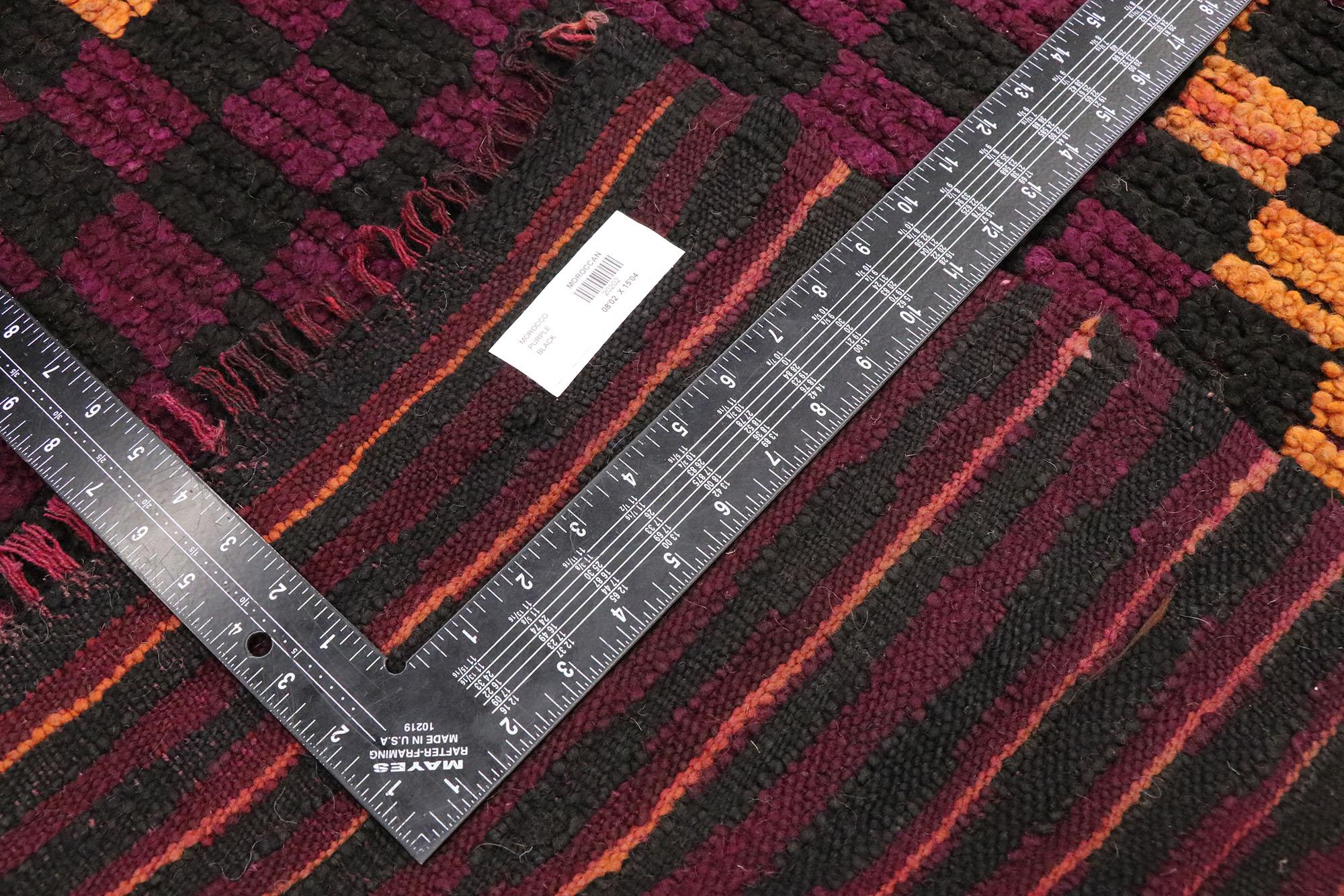 Noué à la main Tapis marocain vintage à carreaux Talsint en vente