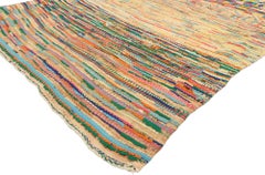 Vintage Boujad Moroccan Rug, Abstract Cubism Meets Global Bohemian