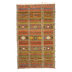Vintage Berber Moroccan Kilim Glaoui Rug with Modern Tribal Style