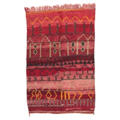 Vintage Rehamna Moroccan Rug, Nomadic Enchantment Meets Maximalist Style