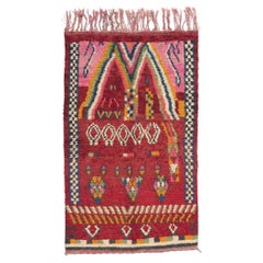 Vintage Rehamna Moroccan Rug, Maximalist Style Meets Tribal Enchantment