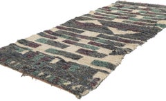 Vintage Berber Moroccan Azilal Rug with Expressionist Style