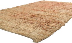 1970's Berber Beni M'Guild Pink Moroccan Carpet with Modern Style