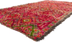 Vintage Beni MGuild Moroccan Rug, Nomadic Charm Meets Boho Chic Style