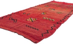Vintage Red Boujad Moroccan Rug by Berber Tribes of Morocco