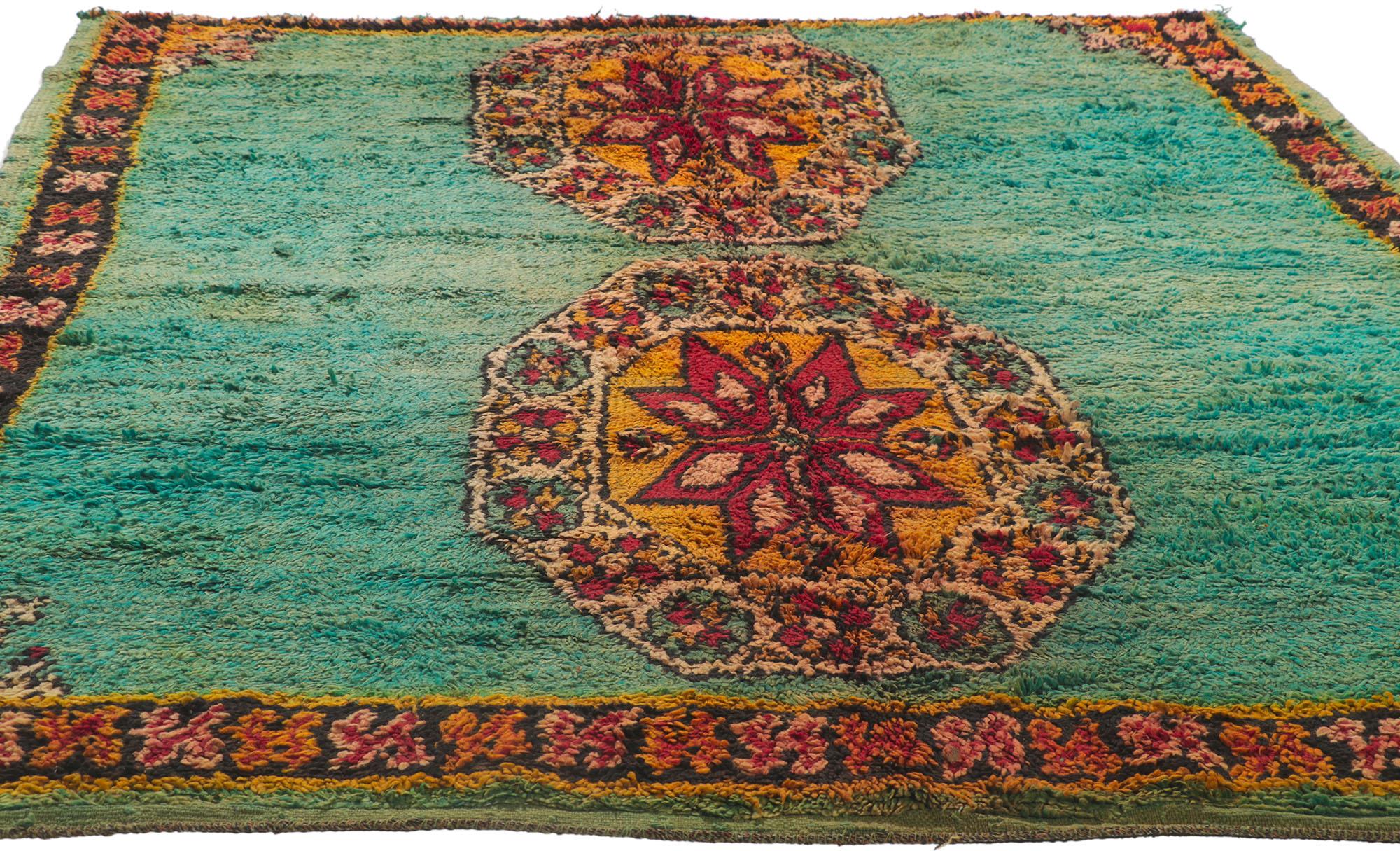 Bohemian Vintage Berber Moroccan Rug