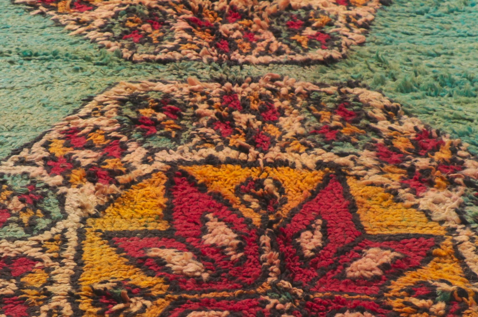 Hand-Knotted Vintage Berber Moroccan Rug