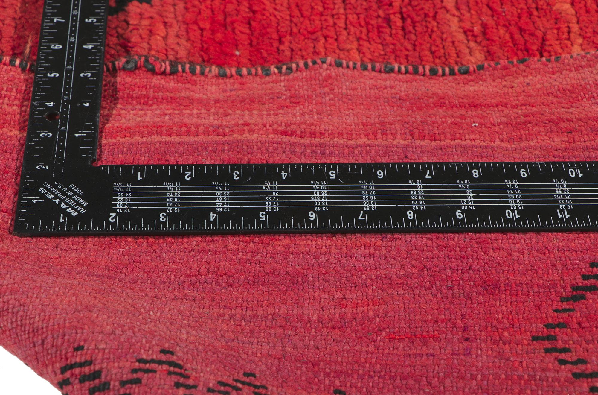 Hand-Knotted Vintage Red Boujad Moroccan Rug by Berber Tribes of Morocco For Sale