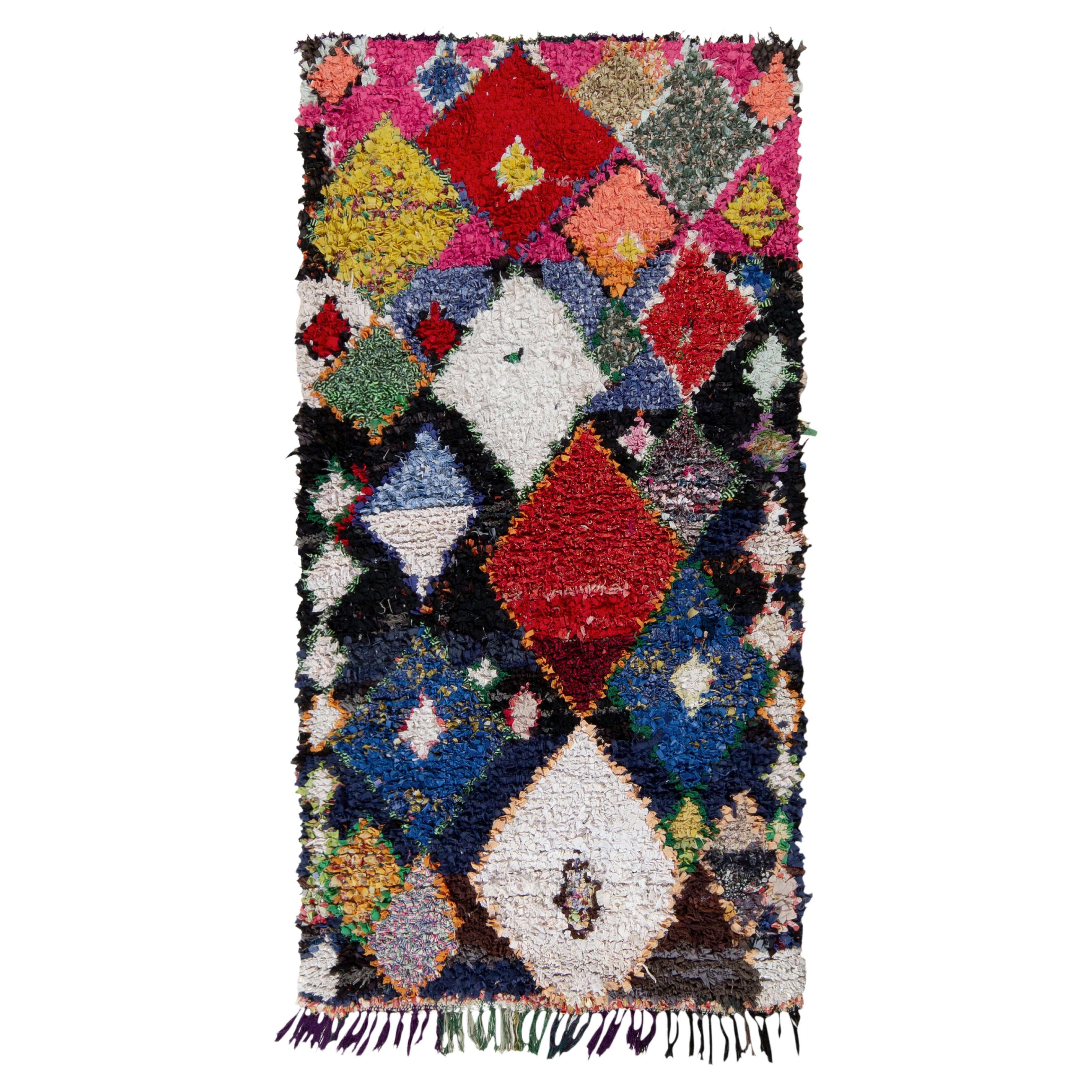Large Berber Rug with H Link Diamond Pattern at 1stDibs