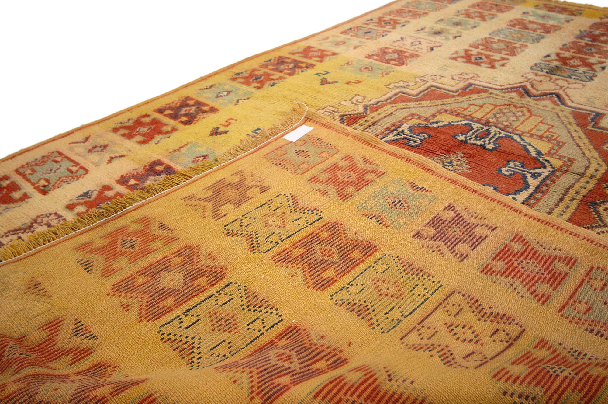 Hand-Knotted Vintage Berber Moroccan Rug in Traditional Style