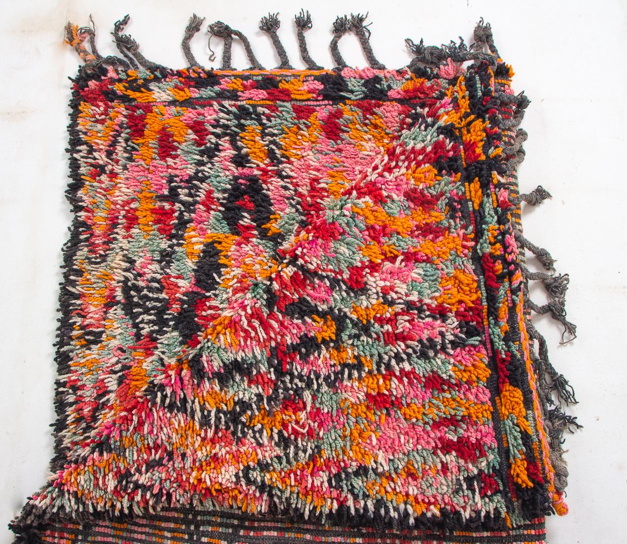 Late 20th Century Vintage Berber Moroccan Rug, Nomadic Boho Chic Style, Circa 1970 For Sale