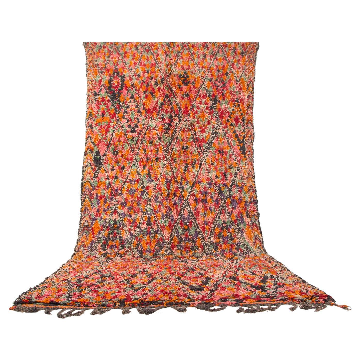 Marokkanischer Berber-Teppich im Nomaden-Boho-Chic-Stil, Vintage, um 1970 im Angebot 1