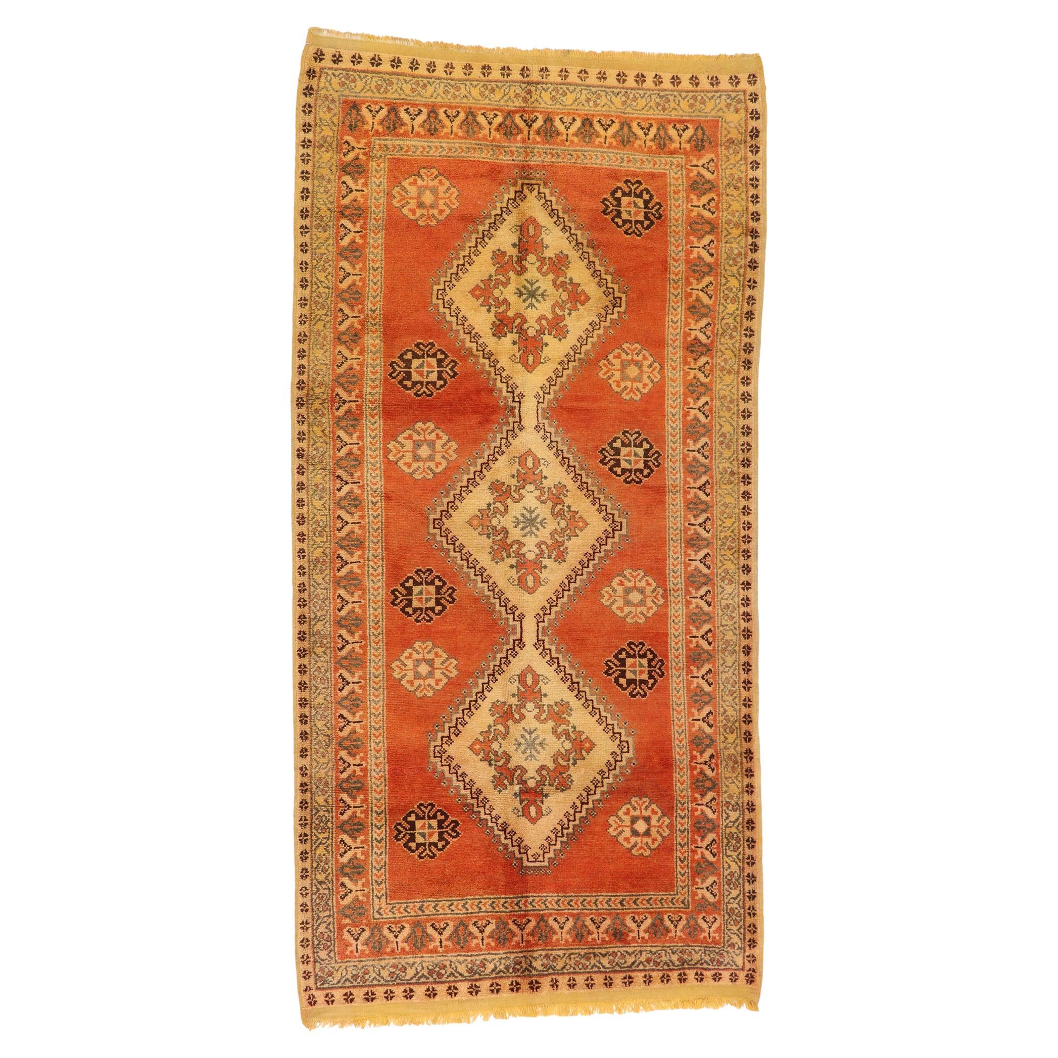 Vintage Berber Moroccan Rug, Nomadic Charm Meets Pacific Northwest For Sale