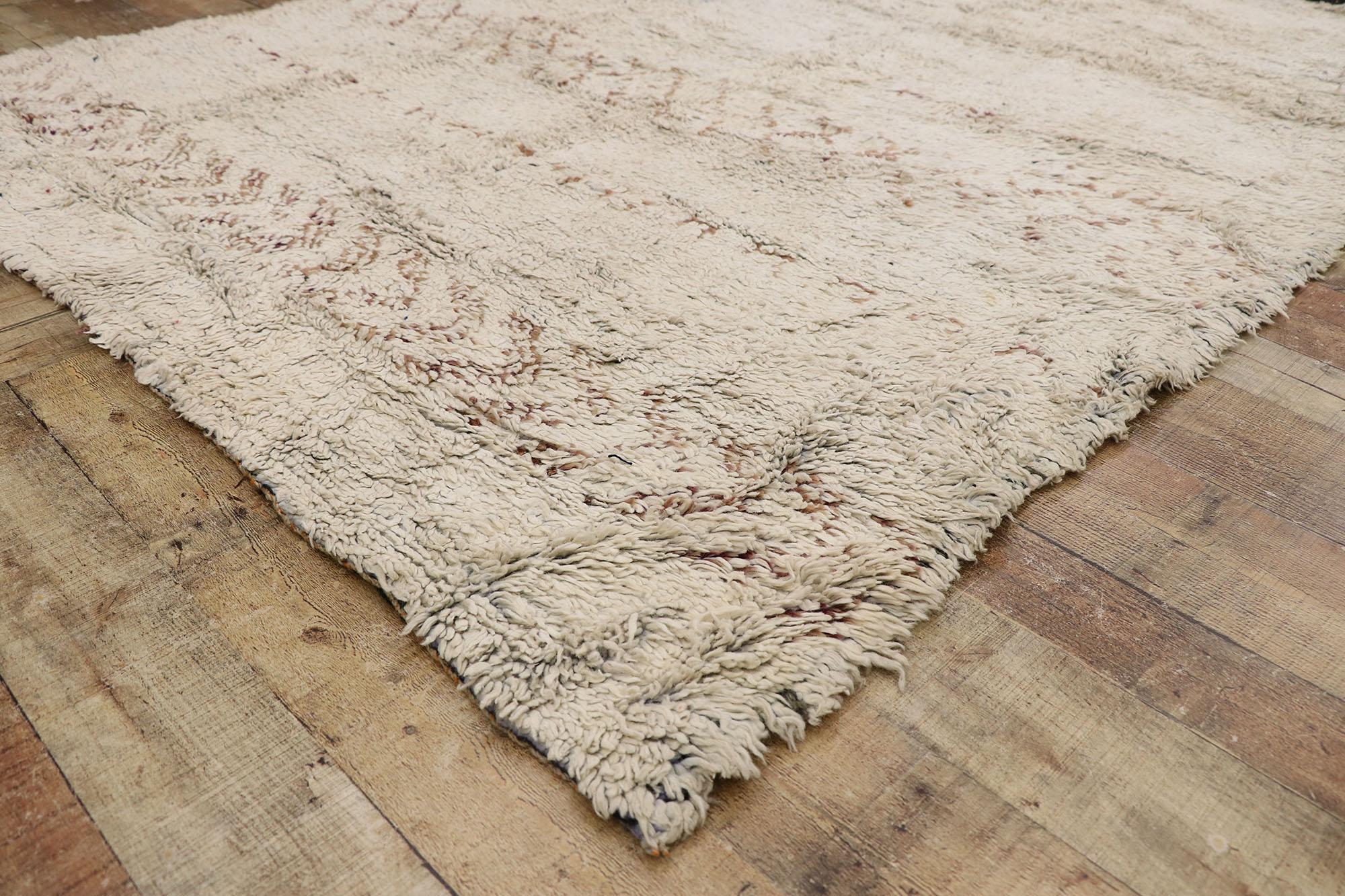 20th Century Vintage Berber Moroccan Rug, Nomadic Charm Meets Relaxed Familiarity For Sale