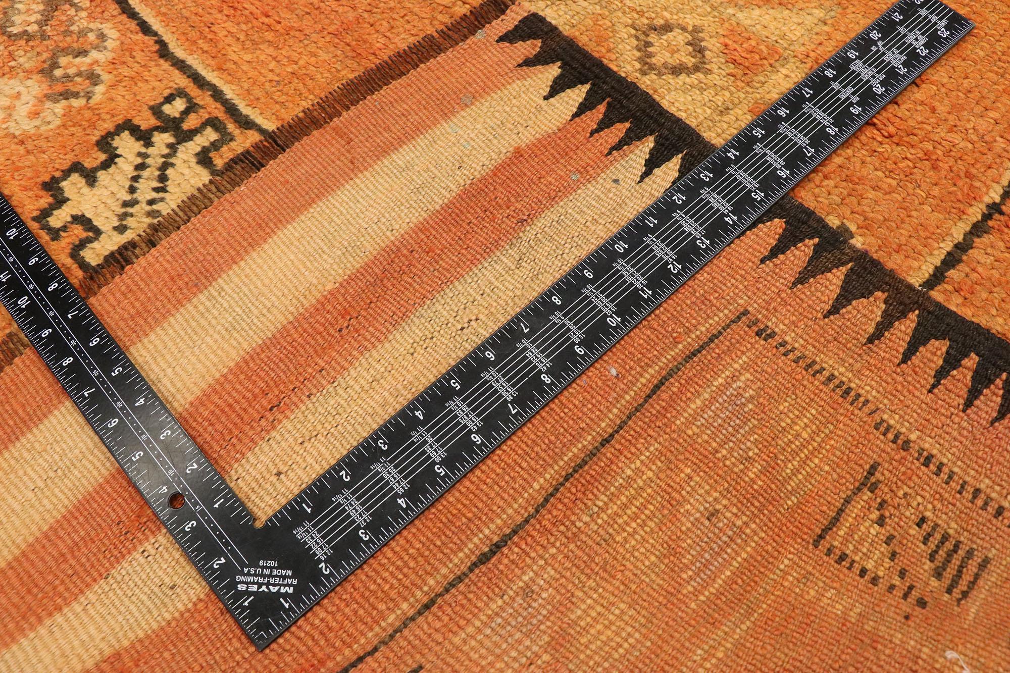 20th Century Vintage Berber Moroccan Rug Runner with Tribal Style
