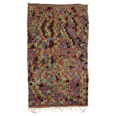 Vintage Berber Moroccan Rug, Rustic Charm Meets Abstract Expressionism