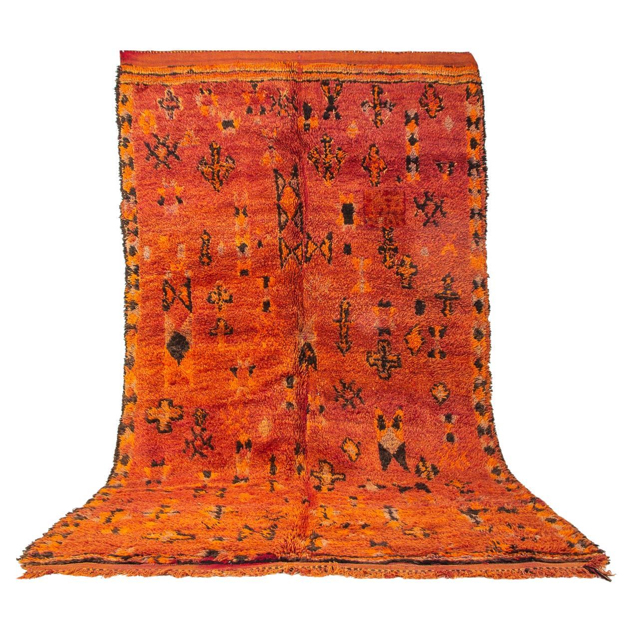 Vintage Berber Moroccan Rug, Tribal Style, circa 1960 For Sale