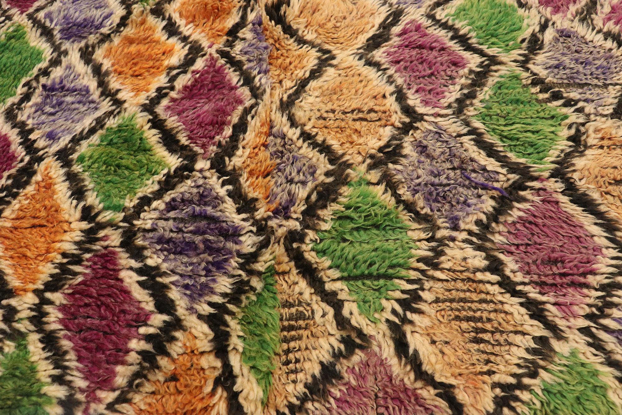 Marocain Tapis marocain berbère vintage au style bohème en vente