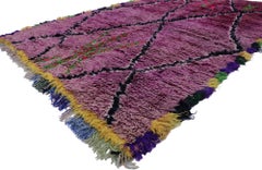 The Violet Heirloom: A Vintage Boujad Moroccan Masterpiece of Tribal Splendor