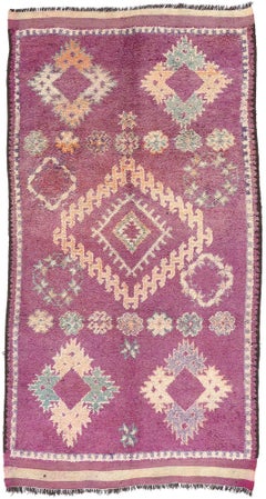 Vintage Purple Talsint Moroccan Rug, Bohemian Hygge Meets Convivial Contentment