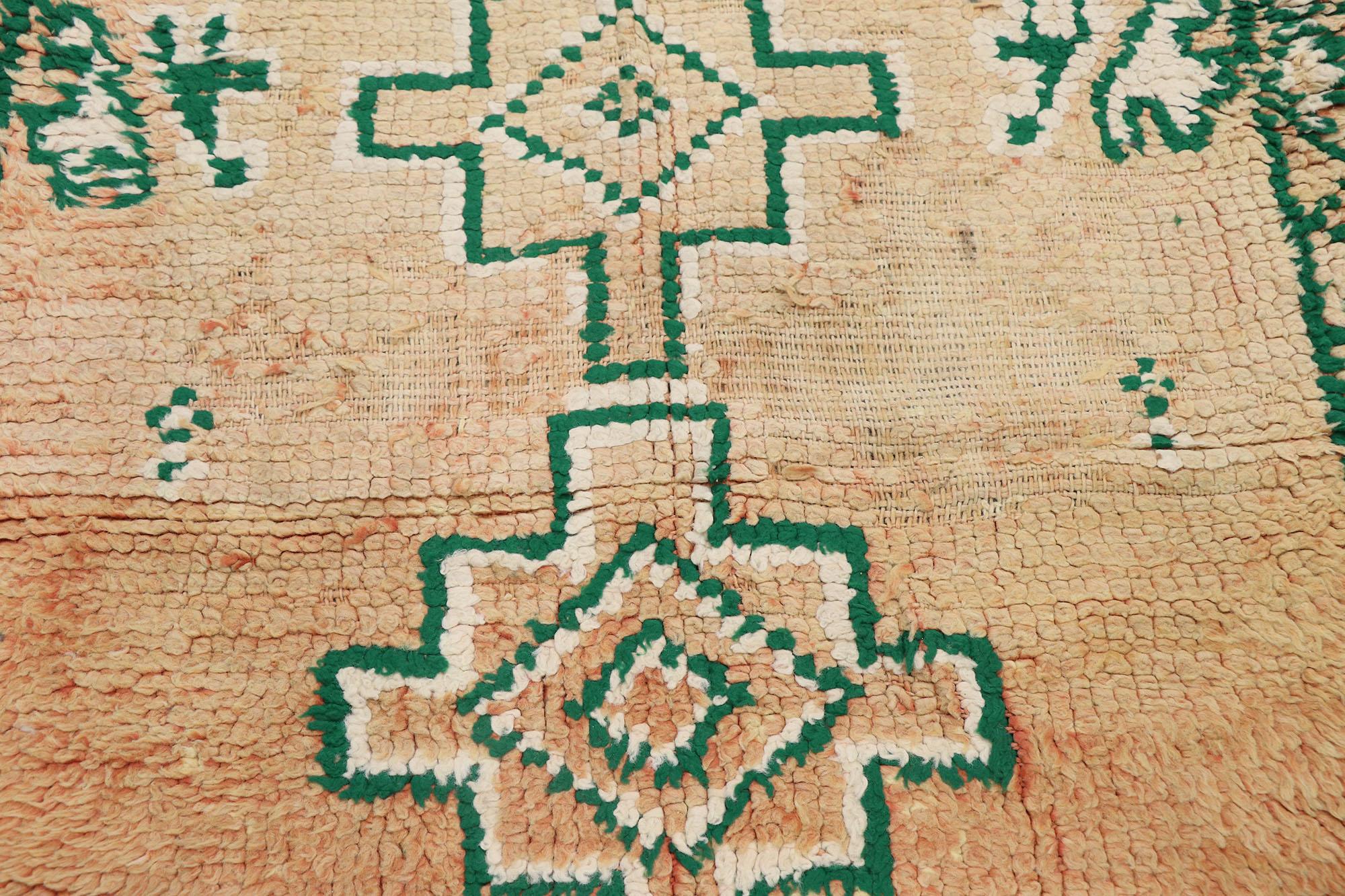 Marokkanischer Berberteppich im Boho-Chic-Stil, Vintage (Handgeknüpft) im Angebot