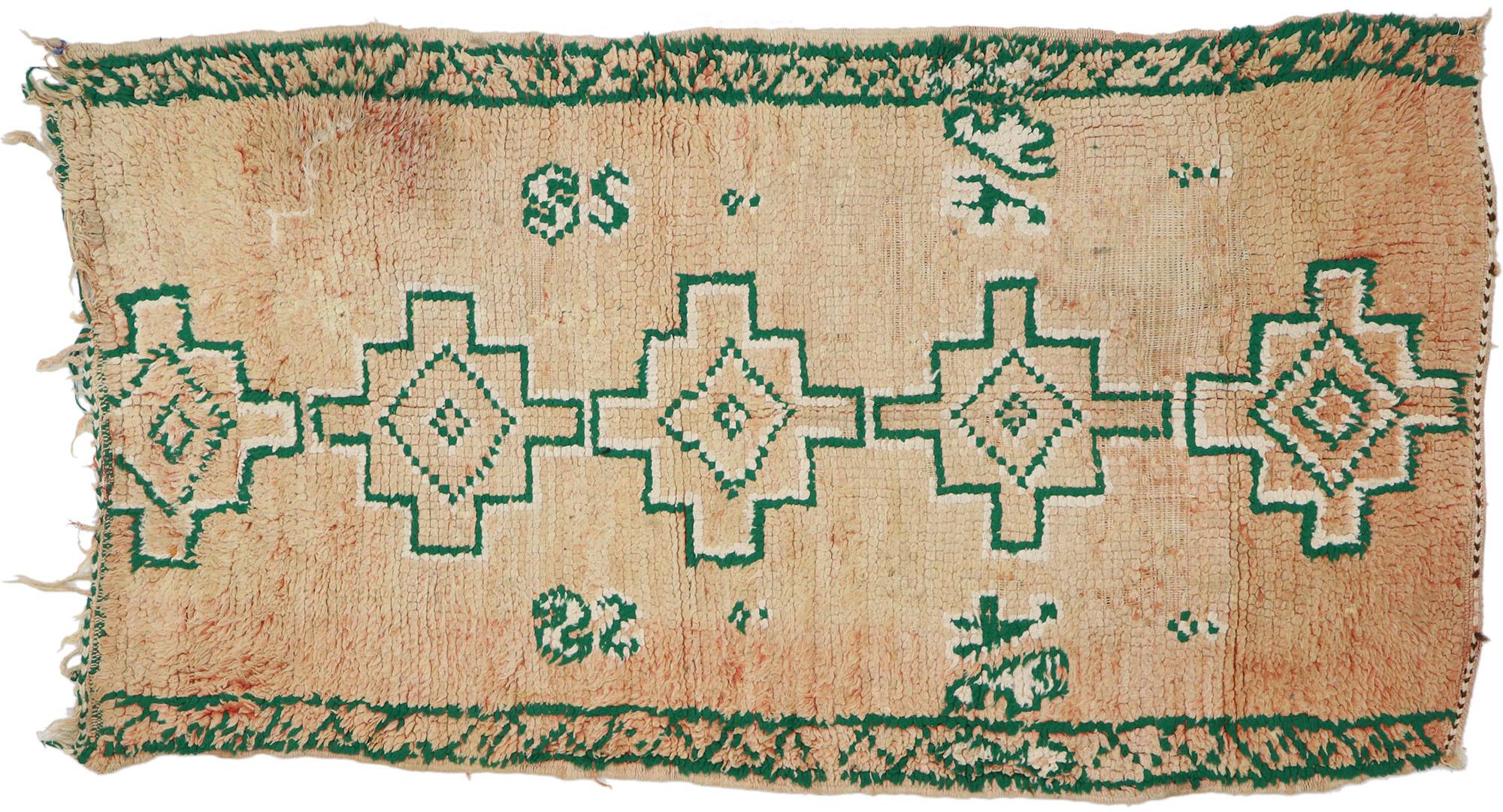 Marokkanischer Berberteppich im Boho-Chic-Stil, Vintage im Angebot 2